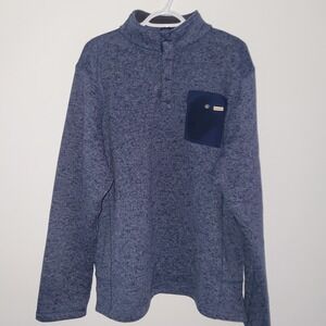 Woolrich Snap Button Pullover Men's Size XL Blue Pocket